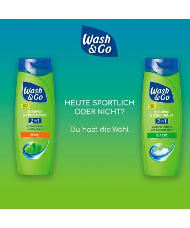Wash & Go Classic Shampooing et apr s-shampoing 2 en 1 400 ml soin quotidien pour des cheveux propres forts et sains (Lot de 2) 400 ml (Lot de 2) - Buy Online on GoSupps.com