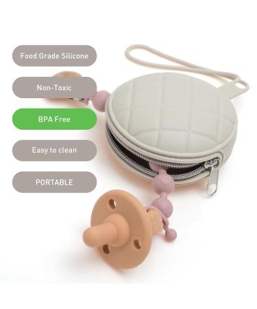 Silicone Pacifier Box for Babies - BPA-Free Pacifier Holder Storage Case in Power Rose - Buy Online on GoSupps.com