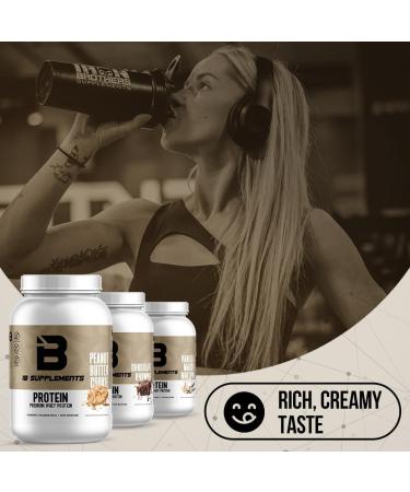 Iron Brothers Supplements Whey Protein Powder | 100% Pure Whey Casein Blend with BCAA for Muscle Growth Performance & Recovery | Chocolate Brownie Taste GMO & Gluten Free 27 Servings - Buy Online on GoSupps.com