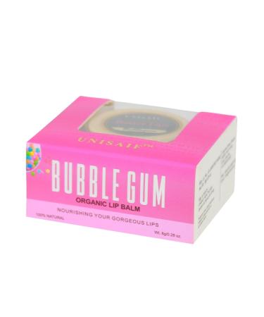 UNISAIF Bubble Gum Moisturizing Lip Balm - Organic Butter for Dark Lips | Hydrating and Brightening | Chemical Free for Kids and Boys 8g