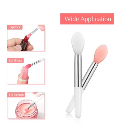 Solustre 6Pcs Silicone Lipstick Brush Set - Reusable Soft Makeup Brushes for Women - Perfect for Lip Care & Application - Buy Online on GoSupps.com