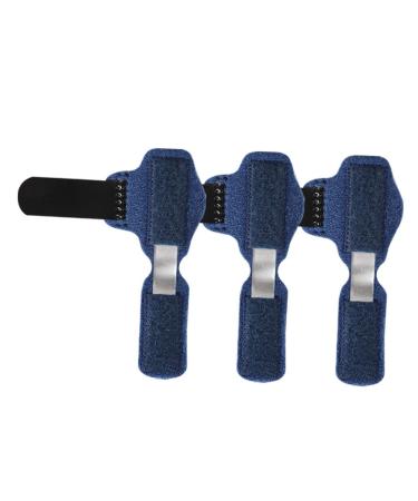 Hemoton 3pcs Toe Strap Thumb Splint Retainer Holder Broken Finger Splint Toe Wraps for Hammer Toes Finger Immobilizer Toe Straightener Finger Fixing Support Finger Brace Aluminum Alloy Blue 11.5X2.5CM