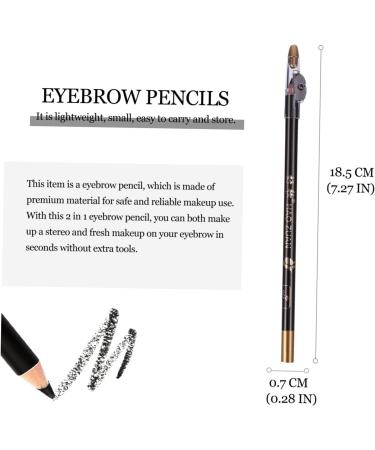 SOESFOUFU Eyebrow Pencil Black 8pcs sharpener eyebrow pencil Makeup Accessories tool eyebrow liner 2 in 1 eyebrow pencil coffee 1 count (Pack of 1) Black - Buy Online on GoSupps.com