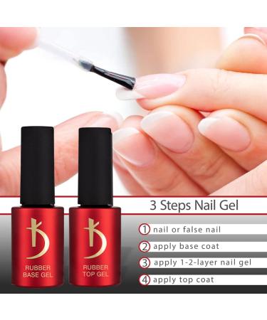 Kodi Professional Rubber Top & Base Gel Set | 15ml | Soak Off Polish Coat Kit for Long Lasting Nails | Non-Toxic & Scentless | LED/UV Cure - Buy Online on GoSupps.com