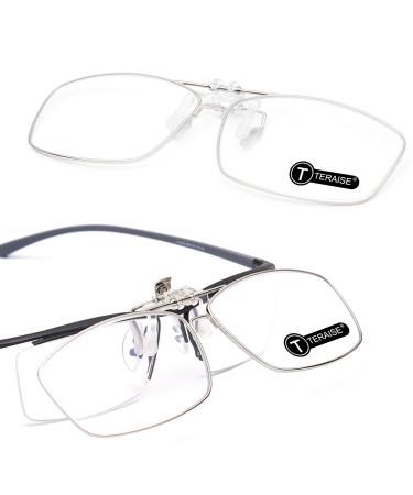 Teraise clip on reading glasses with folding function Full-frame metal glasses with a clip function Developed for myopielese for men and women HD-lens portable glasses case (1.0x)