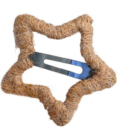 Muloo Wool Hair Clip Hair Barrettes Snap Clip Headpieces Winter Star Shape French Barrettes Headwear Hair Accessories Black - Buy Online on GoSupps.com