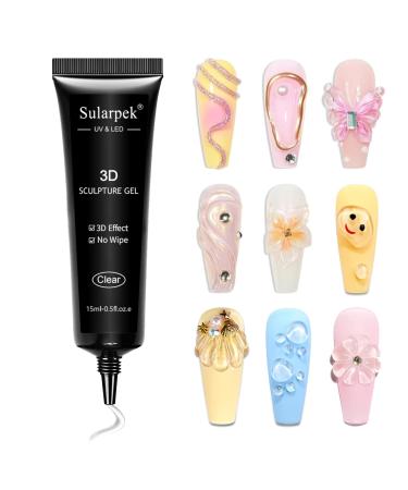 sularpek 3D Gel Sculpture 15g Multifunction Nail Art Sculpture Nail Sculpture DIY Home Relief
