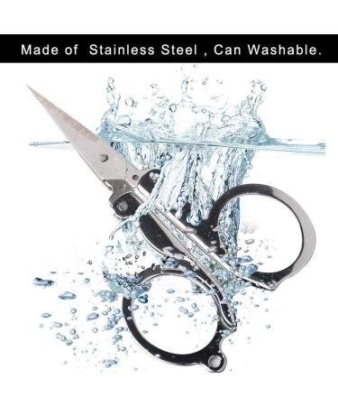 Folding Scissors  4Pcs Stainless Steel Small Scissors Pocket Portable Foldable Travel Scissors Tiny Mini Craft Cutter 4 Pcs - Buy Online on GoSupps.com