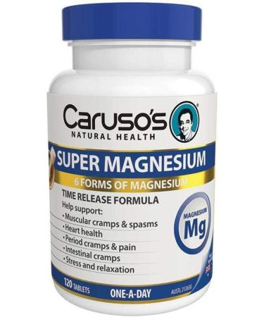 Carusos Natural Health Super Magnesium 120 Tablets - Essential Mineral Supplement - Buy Online on GoSupps.com