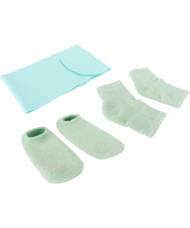 Qukaim Moisturizing Gel Socks Hydrating Gel Elbow Sleeve Moisturizing Gel Socks and Neck Wrap Sock Reusable Repairing Softening Cutin Green Blue - Buy Online on GoSupps.com
