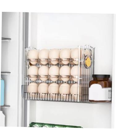 KOMBIUDA Refrigerator Egg Rack Egg Storage Box Plastic Serving Tray Vanity Organizers and Storage Egg Container for Refrigerator Transparent 26X20X10CM - Buy Online on GoSupps.com