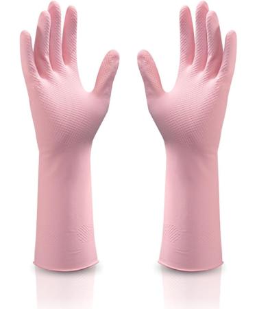 nerhemg Tough Rubber Gloves Laundry Set of 3 Pairs Kitchen Cleaning Puncture-proof Long Elastic Cuff Design Skin-friendly Small 3pcs - Buy Online on GoSupps.com