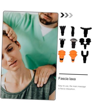 Beavorty 5 Sets of 9-Piece Massage Head & Interchangeable Fascia Accessories for Body Massage Devices - Black - Buy Online on GoSupps.com