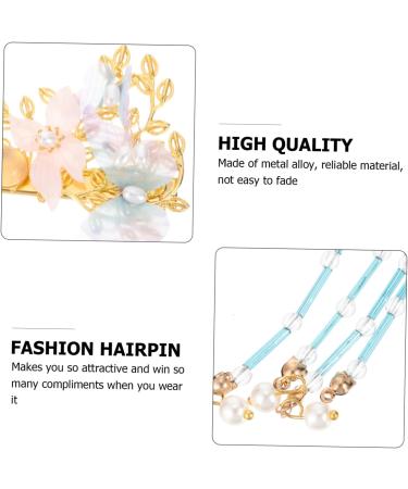 FRCOLOR Hairpin Pearl Headpiece Billed Hair Clips Rhinestone Hair Clip Girl Hair Clips Rhinestone Barrettes for Women Womens Barrettes for Hair Women's Imitation Pearl Tassel Costume - Buy Online on GoSupps.com