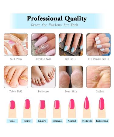 URAQT 10pcs Electric Nail Drill Bits Set - Professional Cuticle Polishing Bits for Acrylic Gel Nails - Manicure Pedicure Drill Tool - Buy Online on GoSupps.com