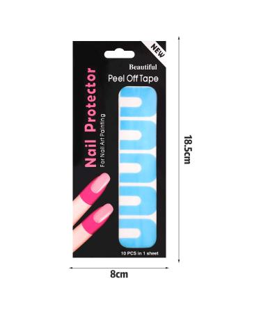 120-Piece U Shape Nail Protector Set for Manicure - Nail Polish Peel-off Stickers for Stamping & Painting - Buy Online on GoSupps.com