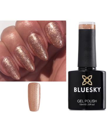 Bluesky Gold Party Collection Choose your Gel Glitter or Sparkle Nail Gel Polish UV LED Soak Off 10ml (QCG15)