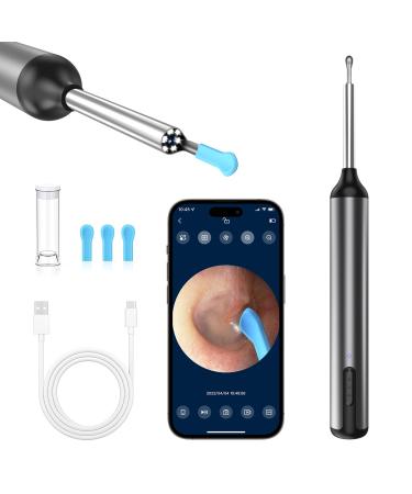 Ear Wax Removal Tool Kit Ear Cleaner with Camera Light: Earify Earwax Remover Cleaning Scope Otoscope  Limpiador De Oidos HD Deep Ear Clean Earwax WiFi Visible Spoon Ear Picker Earpick for iOS/Android