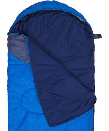 Browint Premium Sleeping Bag Liner | All Around Two-Way Zippers | Extra Wide 87x41 | Breathable Lightweight Travel Sheet | Multifunctional for Camping & Hotel | All Seasons, Navy Blue - Buy Online on GoSupps.com