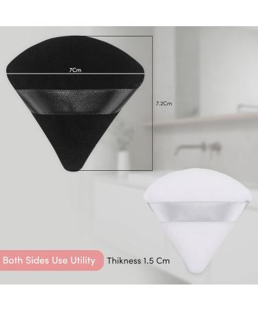 4pcs Makeup Powder Puffs Velvet Triangle Powder Puff Round Soft Powder Sponge Pressed Setting Powder Foundation Puffs for body Face Make up Dry Wet Washable Black&White 2Triangle+2Round (4) 1 count (Pack of 4) - Buy Online on GoSupps.com