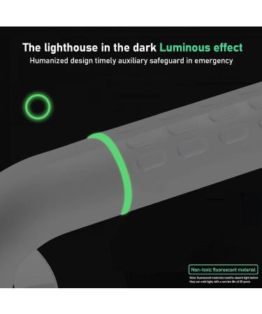 L-Shape Bathroom Grab Bar 60 X 40cm Wall Mounted Non-Slip Toilet Grab Rail Glow-in-The-Dark Toilet Safety Grab Handle for Disabled Elderl - Buy Online on GoSupps.com