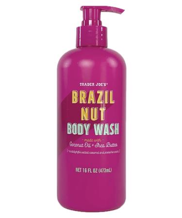 Trader Joe's Brazil Nut Body Wash Made with Coconut Oil + Shea Butter Net 16 Fl Oz (473 ml)