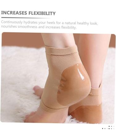 NOLITOY Heel Protector Moisture Socks - Washable Silicone Heel Brace for Dry Feet Arch Support & Comfort - 1 Pair - Buy Online on GoSupps.com