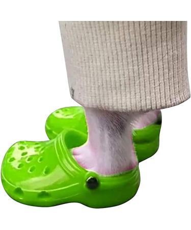 YAWMLYE 2 Pairs Puppy Dog Clogs Sandals with Anti-Slip Sole - Green | Pet Festival Gifts - Buy Online on GoSupps.com