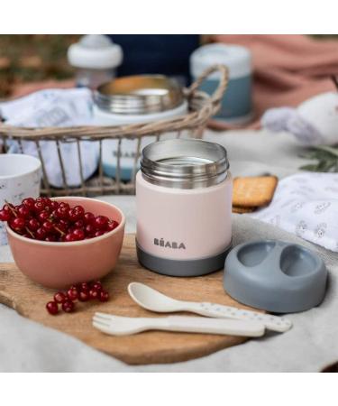 ABA Thermal Meal Preservation Container for Baby & Children - 100% Airtight Stainless Steel - 500ml - Blue/Pink - Buy Online on GoSupps.com