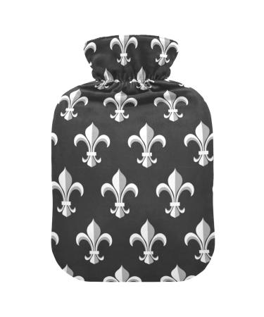 Mardi Gras Hot Water Bottle with Cover Hot Water Bottles for Pain Relief Hot Water Bag for Arthritis 1L