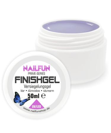 NAILFUN Prime Sealing Gel 50ml UV & LED thin-viscosity high-gloss self-smoothing finish gel