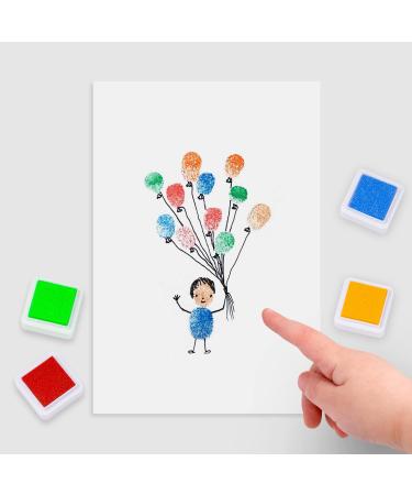 12 Colors Washable Stamp Pad for Kids - Pack of 12 Ink Pads - Buy Online on GoSupps.com