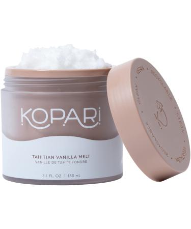 Kopari Tahitian Vanilla Coconut Melt | Multi Purpose Skin Moisturizer, 100% Unrefined Coconut Oil Skin Care For Body, Hair, Face | Vegan, Cruelty Free, Paraben & Sulfate Free | 5 Oz