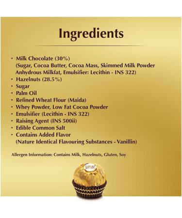 Ferrero Rocher - paquet de 16 pi ces croquantes au chocolat au lait avec noisettes et fourrage cr meux - Buy Online on GoSupps.com