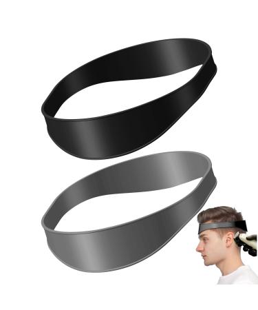 Headband for cutting silicone haircuts to make households yourself shaving and holding a clean (black + gray) black + gray.