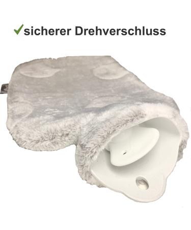 Larovita Hot Water Bottle with Fluffy Cat Cover - Hugo Frosch 1.8L INTERTEK Tested Odorless | International Shipping - Buy Online on GoSupps.com