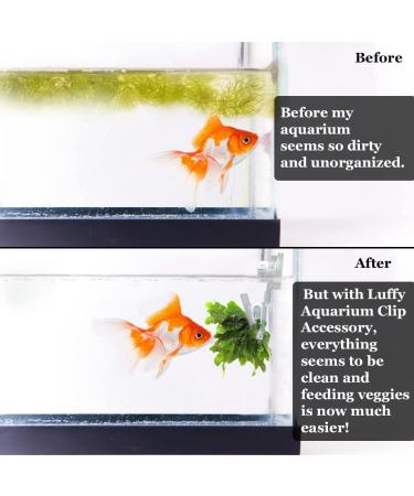 Luffy Aquarium Clip 4x2 Inches - Betta Bed & Vegetable Holder - Feeding Accessories - 1 Pc Pack - Buy Online on GoSupps.com