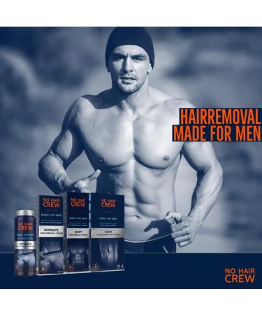 NO HAIR CREW Men's Body Wax Strips - 20 Strips with 4 Cleansing Wipes - Buy Online on GoSupps.com