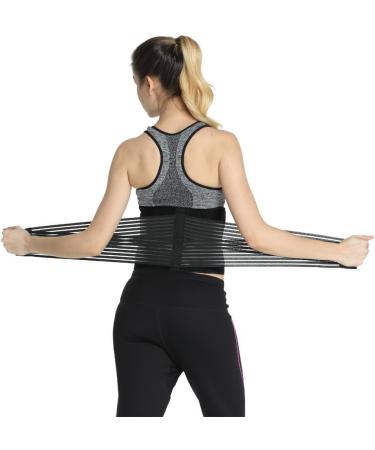 Udoarts Adjustable Lumbar Brace Back Support Belt with 10 Removable Steel Splints and Dual Straps Black Energy - Buy Online on GoSupps.com