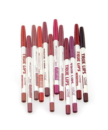 Sankuwen Waterproof Lip Liner Pencil Pack of 12 Color A