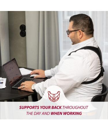 Adjustable Back Corrector Brace for Women & Men - Posture Support for Collarbone & Shoulder Blade - Plus Size Padded Clavicle Corrector - Black 2X/3X (Pack of 1) - Buy Online on GoSupps.com