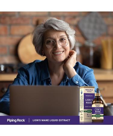Piping Rock Lions Mane Tincture | 4 Fl Oz | Mushroom Extract Liquid Drops | Alcohol Free Supplement | Vegetarian Non-GMO Gluten Free 4 Fl Oz (Pack of 1) - Buy Online on GoSupps.com