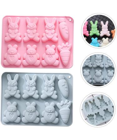 Zerodeko 2pcs Silicone Cake Mold Clay Mold Animal Cake Carrot Rabbit Shaped Cake Molds Pudding 3D Household - Buy Online on GoSupps.com