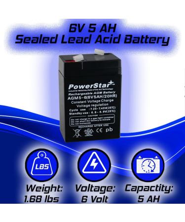 6V 5AH Battery for UB645 6V 4.5Ah WP4-6 ES4-6 LC-RB064P High-Performance SLA0905 Replacement Battery for International Shipping - Buy Online on GoSupps.com