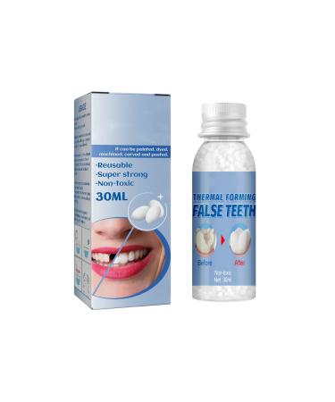 WTTFC Temporary Dental Glue Set Deans Prosthesis Temporary Dental Repair Kit Dentury Temporary Teeth Instant Veneers Dieters Tooth Filling 60ml Heat Conductive ADHESIVE BEADS