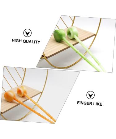 Frcolor 9-Piece Two-Colored Tai Chi Hammer Back Scratcher & Massage Tool - Portable Self-Massage Fitness Equipment (40x3.4cm) in Orange & Green - Buy Online on GoSupps.com