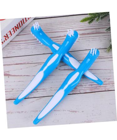 Beavorty Double Sided Toothbrush - 3 Pack Denture Cleaning Brush | Artificial Tooth Cleaner for Effective Oral Care - Buy Online on GoSupps.com
