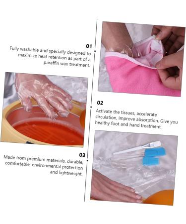 minkissy 2 Sets Hand and Foot Care Set Plastic Glove Liners Paraffin Wax Cover Hand Care Exfoliating Scrub Accessory Paraffin Socks Hand Use Work Bath Set Cotton Gloves (foot Covers) - Buy Online on GoSupps.com