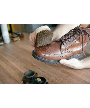 Shoe Polishing Brush With Wooden Handle High Shine Polish Buffing Brushes For Traditional Colour With Natural Bristles Ideal For Leather Shoes Boots Suede and Canvas - Buy Online on GoSupps.com