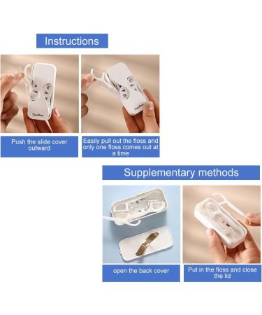 Portable Travel Tooth Flap Organizer with 36 Dental Floss Picks - Cool Cooling & Travel Essentials | Discreet Storage in White Pink & Green - Buy Online on GoSupps.com